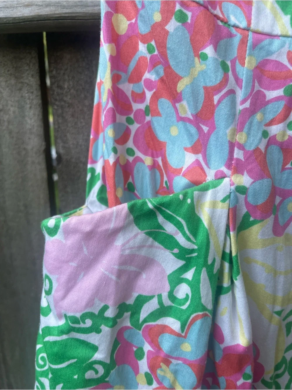Lilly Pulitzer Strapless Floral Sundress in Pink, Green & White Sz 6 Tailored - Picture 4 of 8